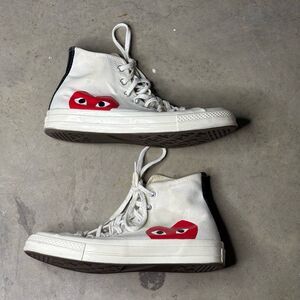 Comme Des Garcons White x Converse Chuck Taylor All Star 70 Hi (M8/W10) 150205C